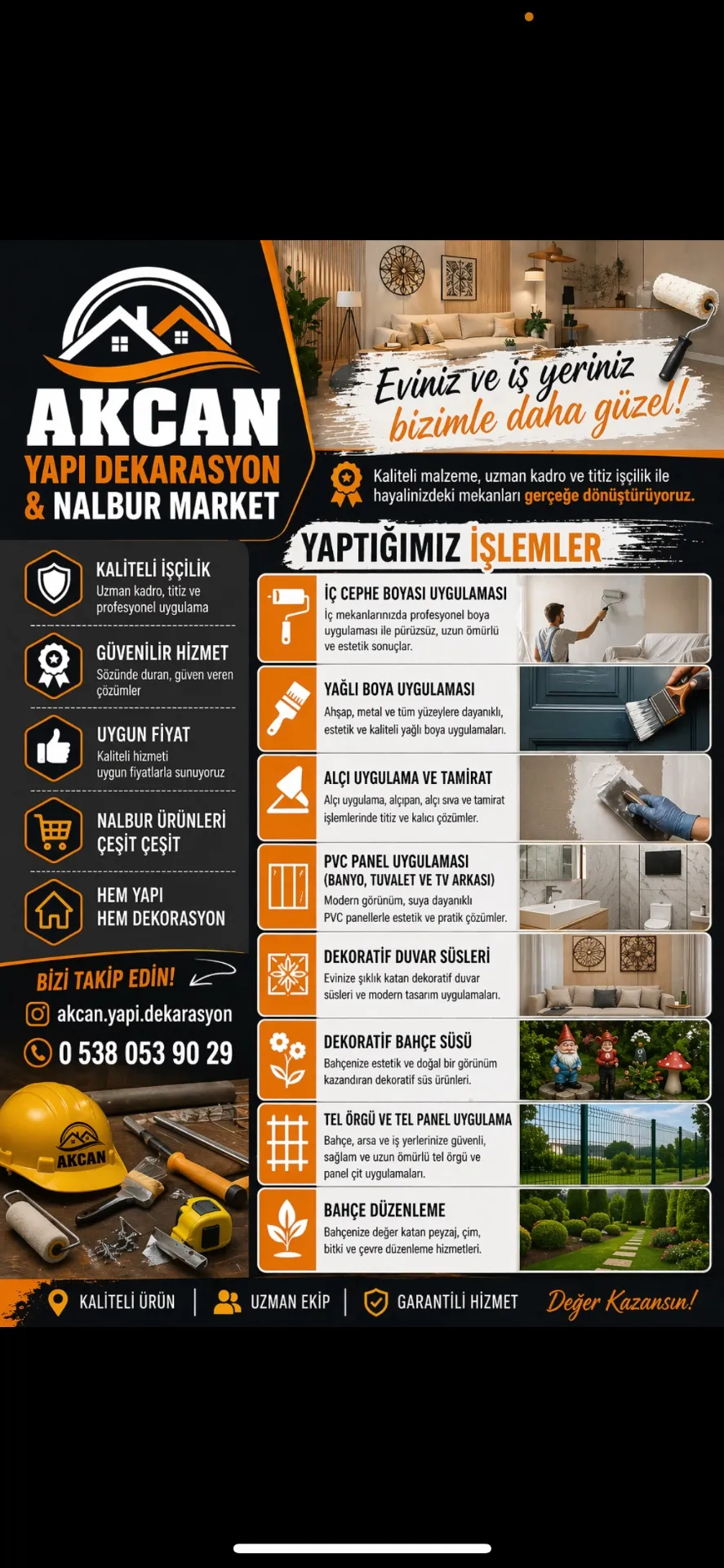 ALÇI BOYA VE TAMİRAT ASMA TAVAN PVC KAPLMA